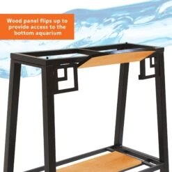 Aqueon Forge Metal Aquarium Stand, Black & Brown -Fish Products 740702 PT3. AC SS1800 V1672869823