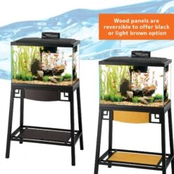 Aqueon Forge Metal Aquarium Stand, Black & Brown -Fish Products 740702 PT4. AC SS1800 V1672930485