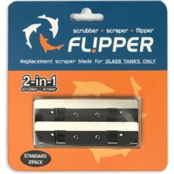 Flipper Standard Stainless Steel Replacement Blades Algae Scraper, 2 Count