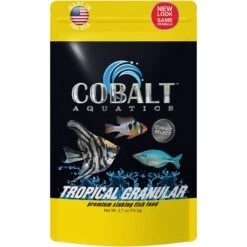Cobalt Aquatics Tropical Granular Fish Food, 2.7-oz Pouch