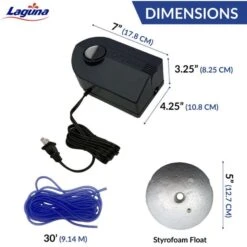 Laguna Aeration Pump Kit 10 Laguna Aeration Pump Kit -Fish Products 779646 PT2. AC SS1800 V1682102609