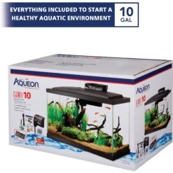 Aqueon Forge Metal Aquarium Stand, Black & Brown & Aqueon LED Fish Aquarium Starter Kit, 10-gal 16 Aqueon Forge Metal Aquarium Stand, Black & Brown & Aqueon LED Fish Aquarium Starter Kit, 10-gal -Fish Products 811494 PT5. AC SS1800 V1679069093
