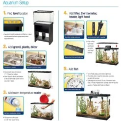 Aqueon Forge Metal Aquarium Stand, Black & Brown & Aqueon Standard Glass Rectangle Aquarium, 10-gal -Fish Products 811502 PT7. AC SS1800 V1679069092
