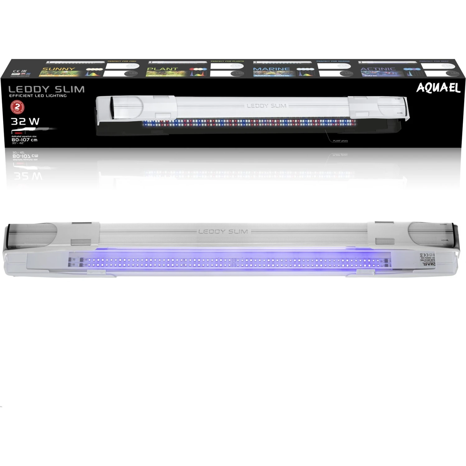 Aquael Leddy Slim 32W Actinic 30"-40" Aquarium Lamp 5 Aquael Leddy Slim 32W Actinic 30"-40" Aquarium Lamp - Image 3
