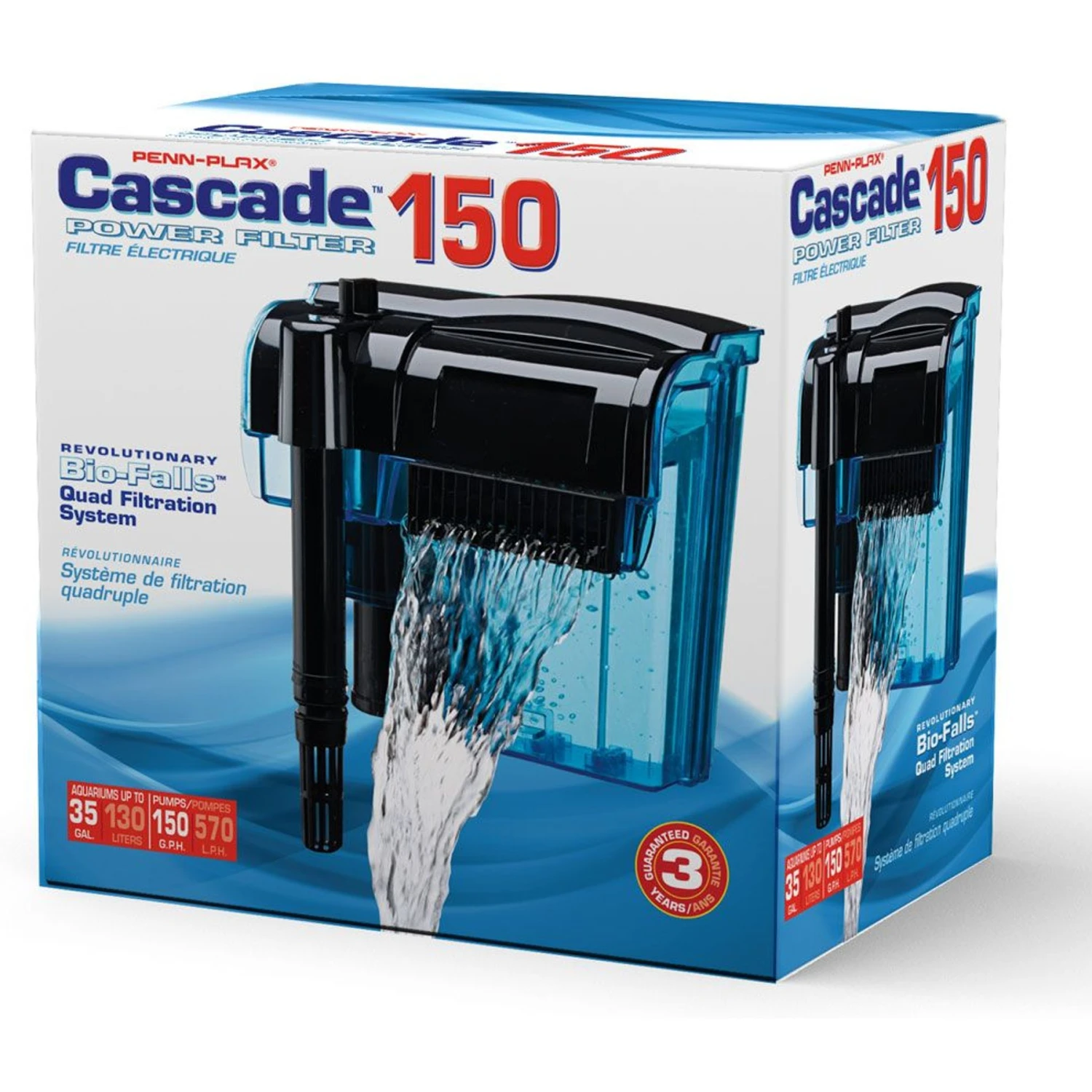 Penn-Plax Cascade 150 Power Fish Filter. Blue 10 Penn-Plax Cascade 150 Power Fish Filter. Blue - Image 8