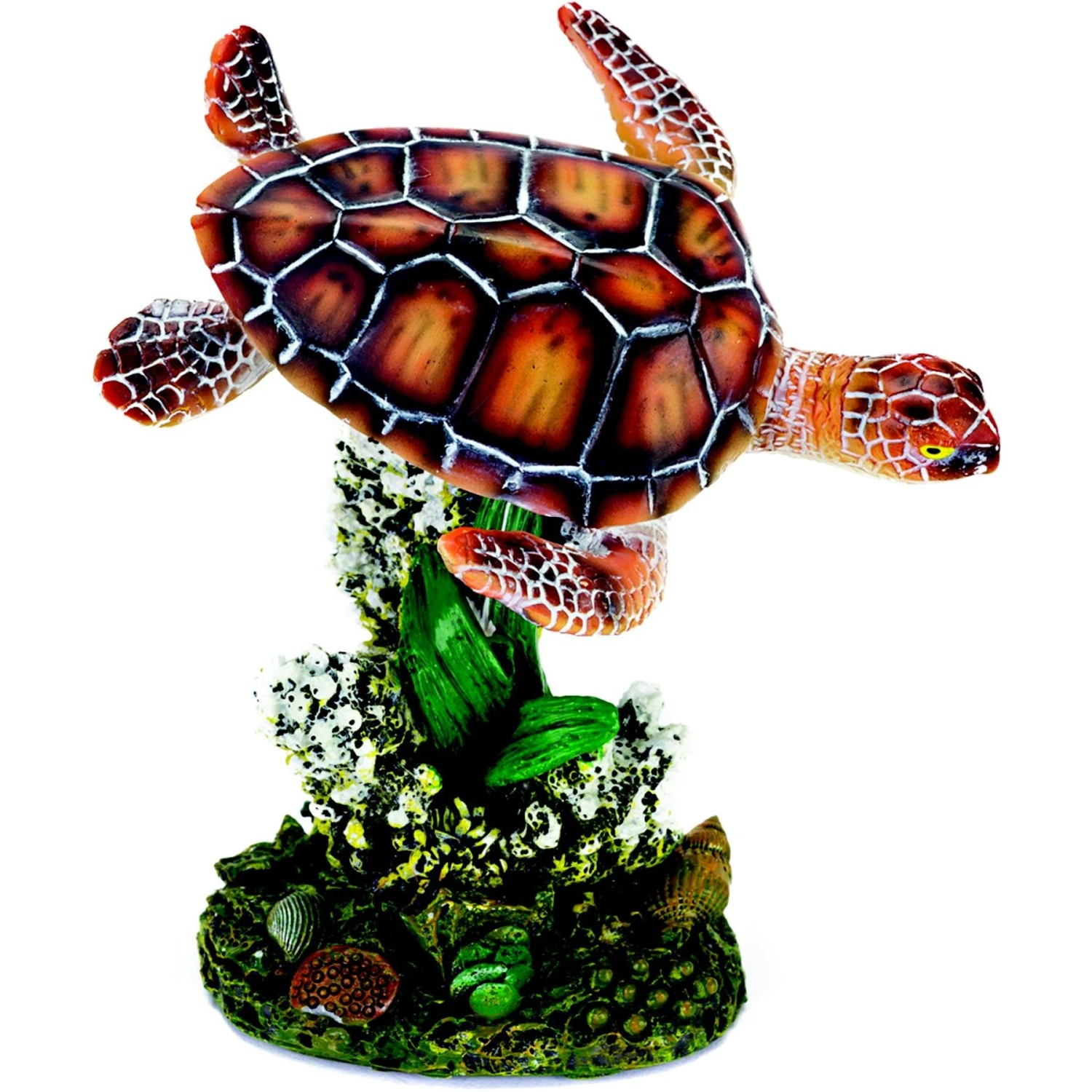 Penn-Plax Swimming Sea Turtle Aquarium Decoration Fish Ornament, Small 3 Penn-Plax Swimming Sea Turtle Aquarium Decoration Fish Ornament, Small