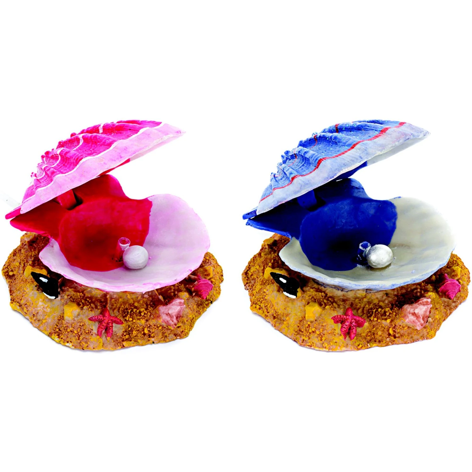 Penn-Plax Clamshell Aquarium Fish Ornament, Multicolor 3 Penn-Plax Clamshell Aquarium Fish Ornament, Multicolor