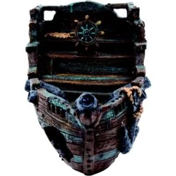 Penn-Plax Shipwreck Fish Ornament, Small, Brown -Fish Products 881422 PT2. AC SS1800 V1688154012