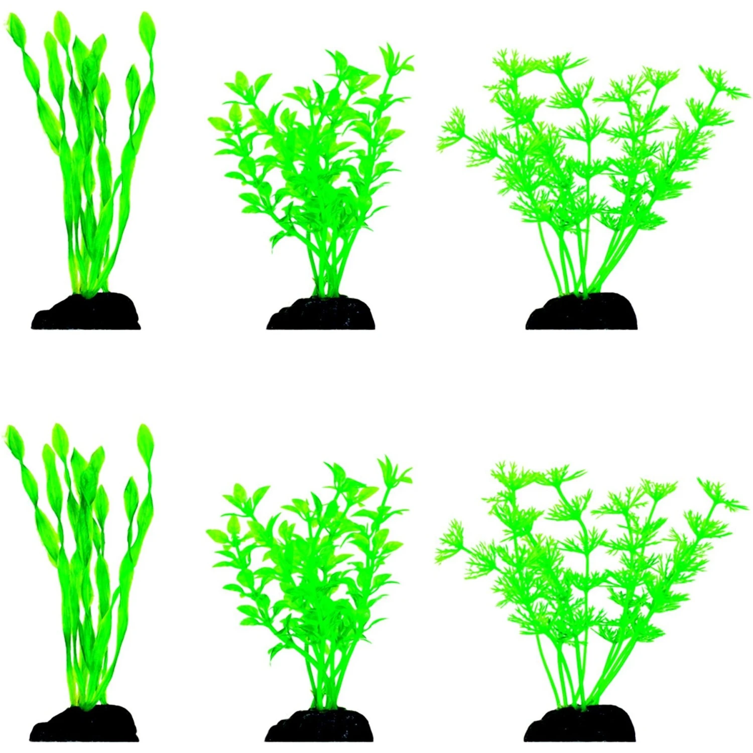 Penn-Plax Betta Size Plastic Fish Plant, Green, 6 Count 3 Penn-Plax Betta Size Plastic Fish Plant, Green, 6 Count