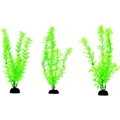 Penn-Plax 8-in Plastic Fish Plant, Green, 6 Count
