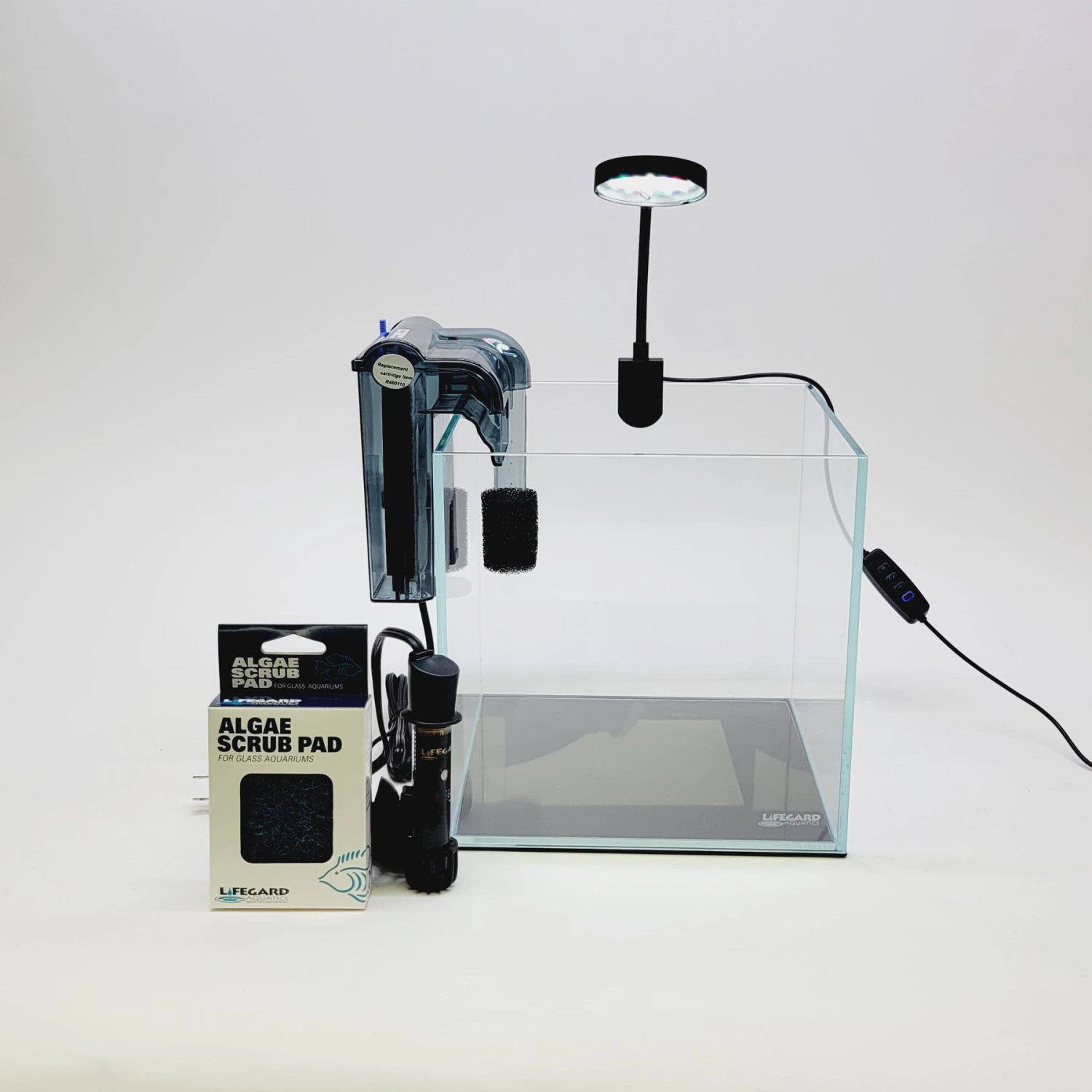 Lifegard Nana Cube Low Iron Ultra Clear Glass Tank With HOF-1 Hang On Filter, 5-mm 3 Lifegard Nana Cube Low Iron Ultra Clear Glass Tank With HOF-1 Hang On Filter, 5-mm