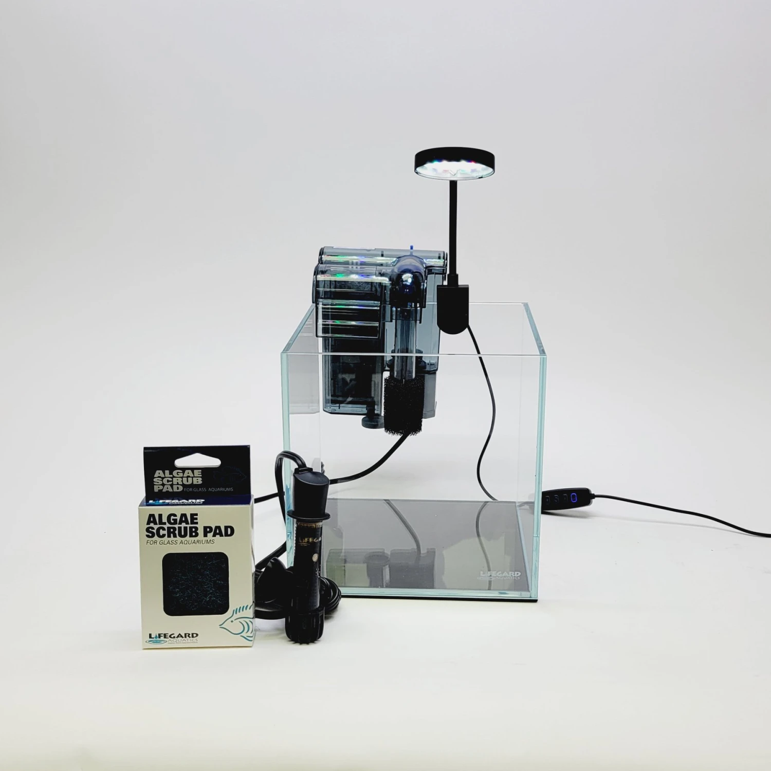 Lifegard Nana Cube Low Iron Ultra Clear Glass Tank With HOF-1 Hang On Filter, 5-mm 8 Lifegard Nana Cube Low Iron Ultra Clear Glass Tank With HOF-1 Hang On Filter, 5-mm - Image 6