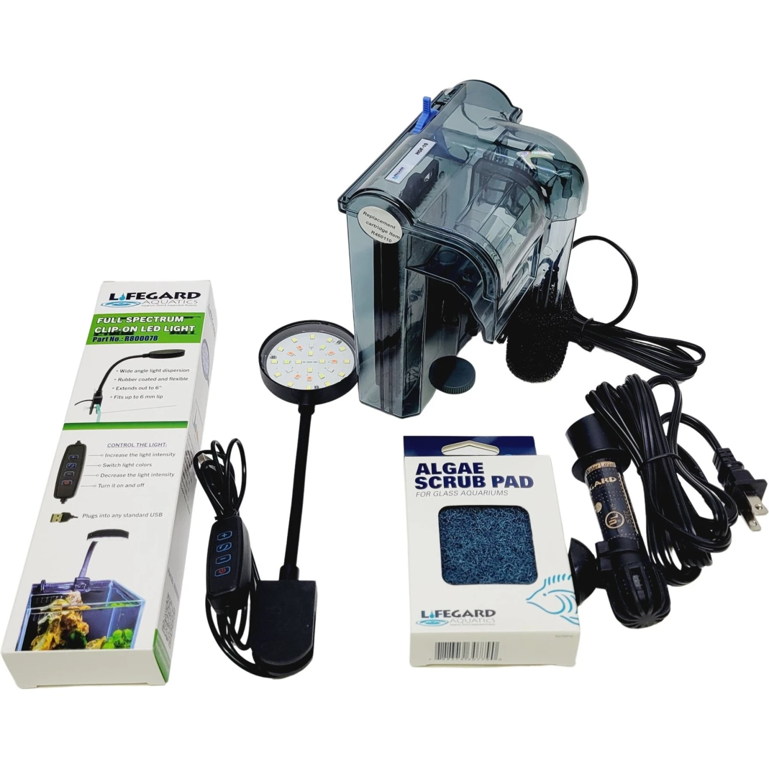 Lifegard Nana Cube Low Iron Ultra Clear Glass Tank With HOF-1 Hang On Filter, 5-mm 9 Lifegard Nana Cube Low Iron Ultra Clear Glass Tank With HOF-1 Hang On Filter, 5-mm - Image 7