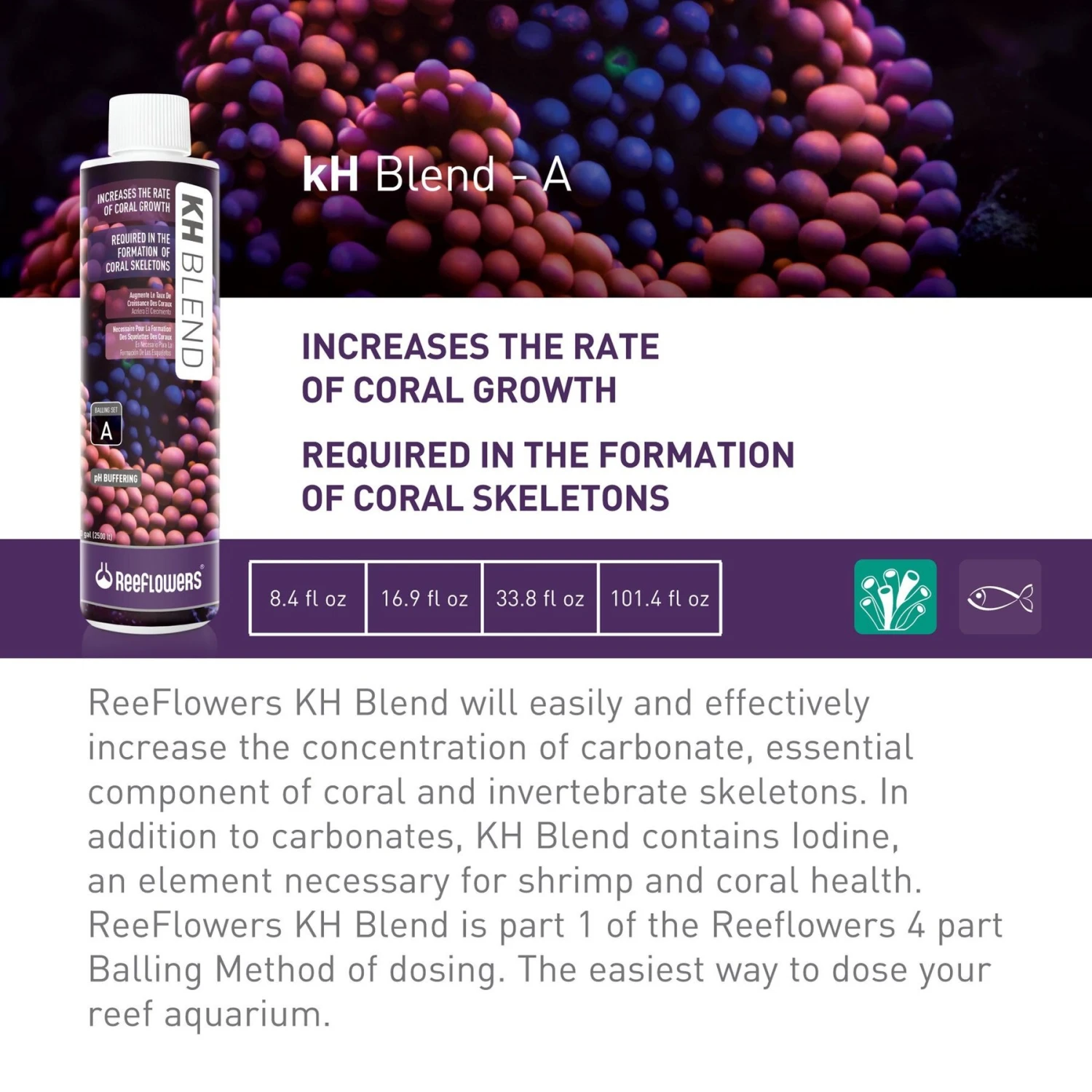Reeflowers KH Blend A Part Balling Fish Aquarium Water Conditioner 4 Reeflowers KH Blend A Part Balling Fish Aquarium Water Conditioner - Image 2