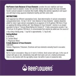 Reeflowers Ionic Balancer & Trace Elements D Part Balling Fish Aquarium Water Conditioner -Fish Products 892918 PT2. AC SS1800 V1688759906