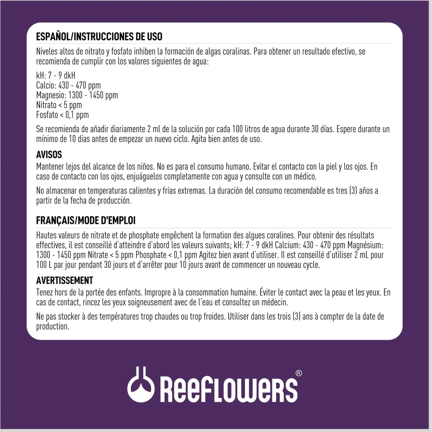 Reeflowers Coralline Algae Accelerator Fish Aquarium Water Conditioner 6 Reeflowers Coralline Algae Accelerator Fish Aquarium Water Conditioner - Image 4