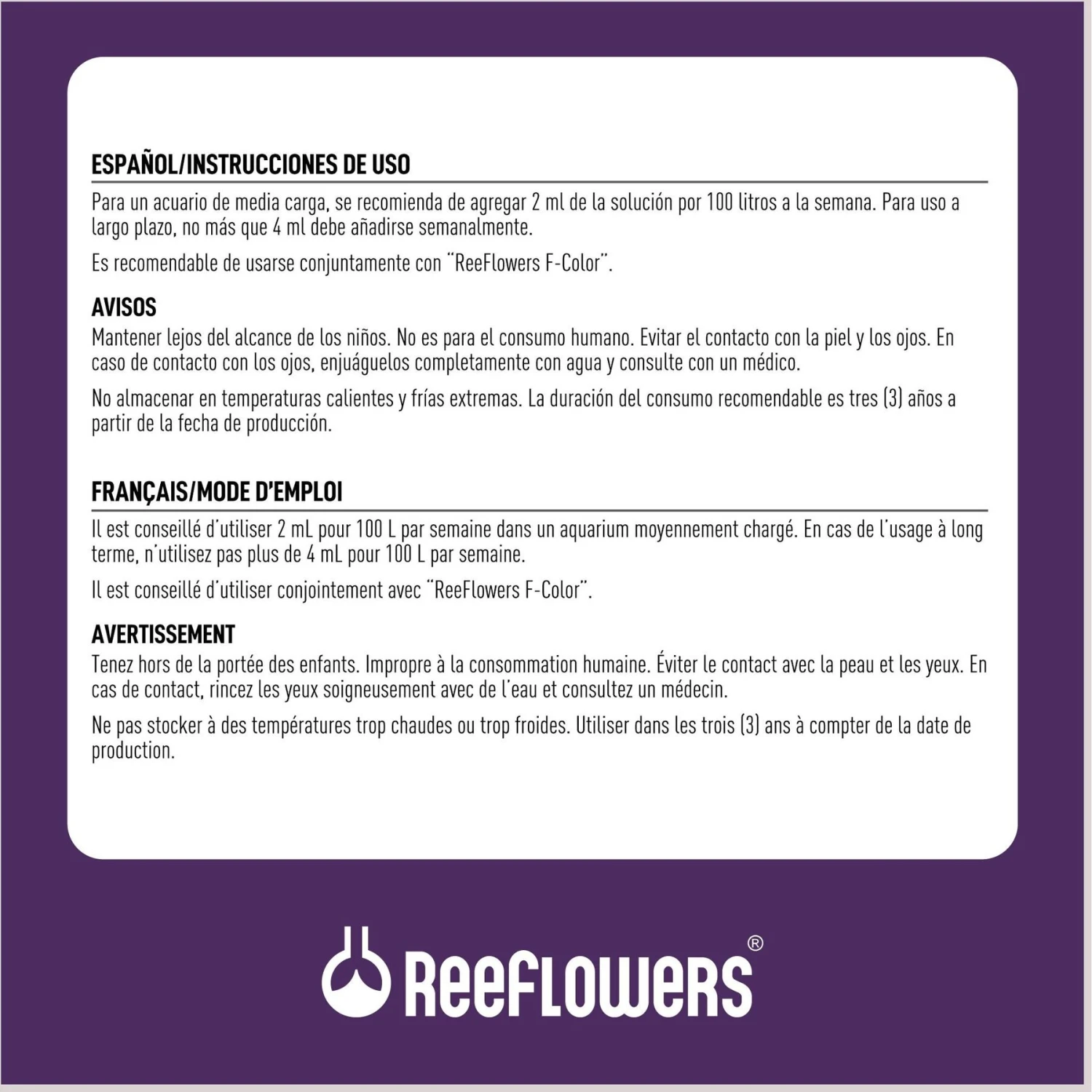 Reeflowers B-Color Fish Aquarium Water Conditioner, 8.5-oz Bottle 6 Reeflowers B-Color Fish Aquarium Water Conditioner, 8.5-oz Bottle - Image 4