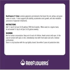Reeflowers F-Color Fish Aquarium Water Conditioner, 8.5-oz Bottle -Fish Products 893086 PT2. AC SS1800 V1688759851