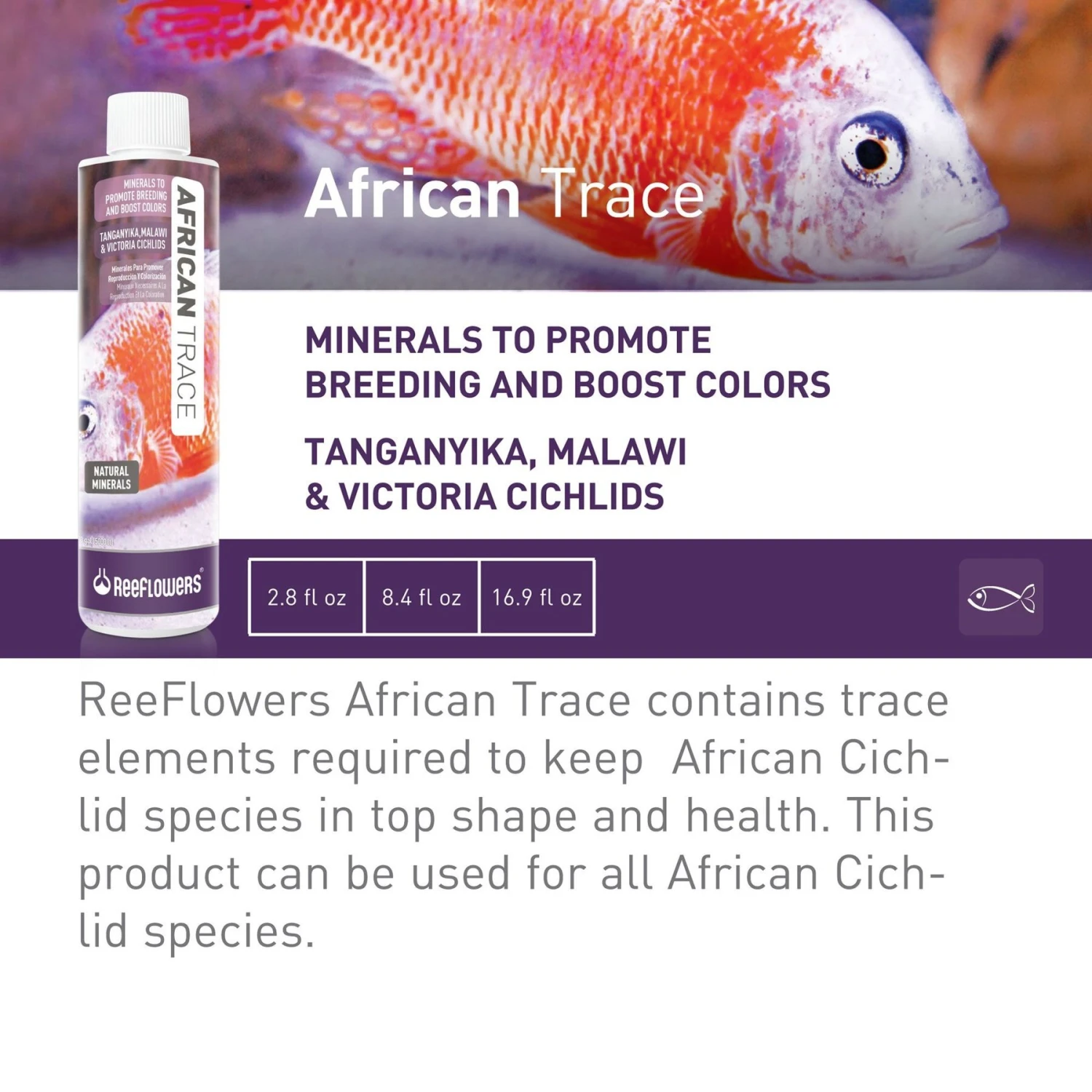 Reeflowers African Trace Fish Aquarium Water Conditioner 4 Reeflowers African Trace Fish Aquarium Water Conditioner - Image 2