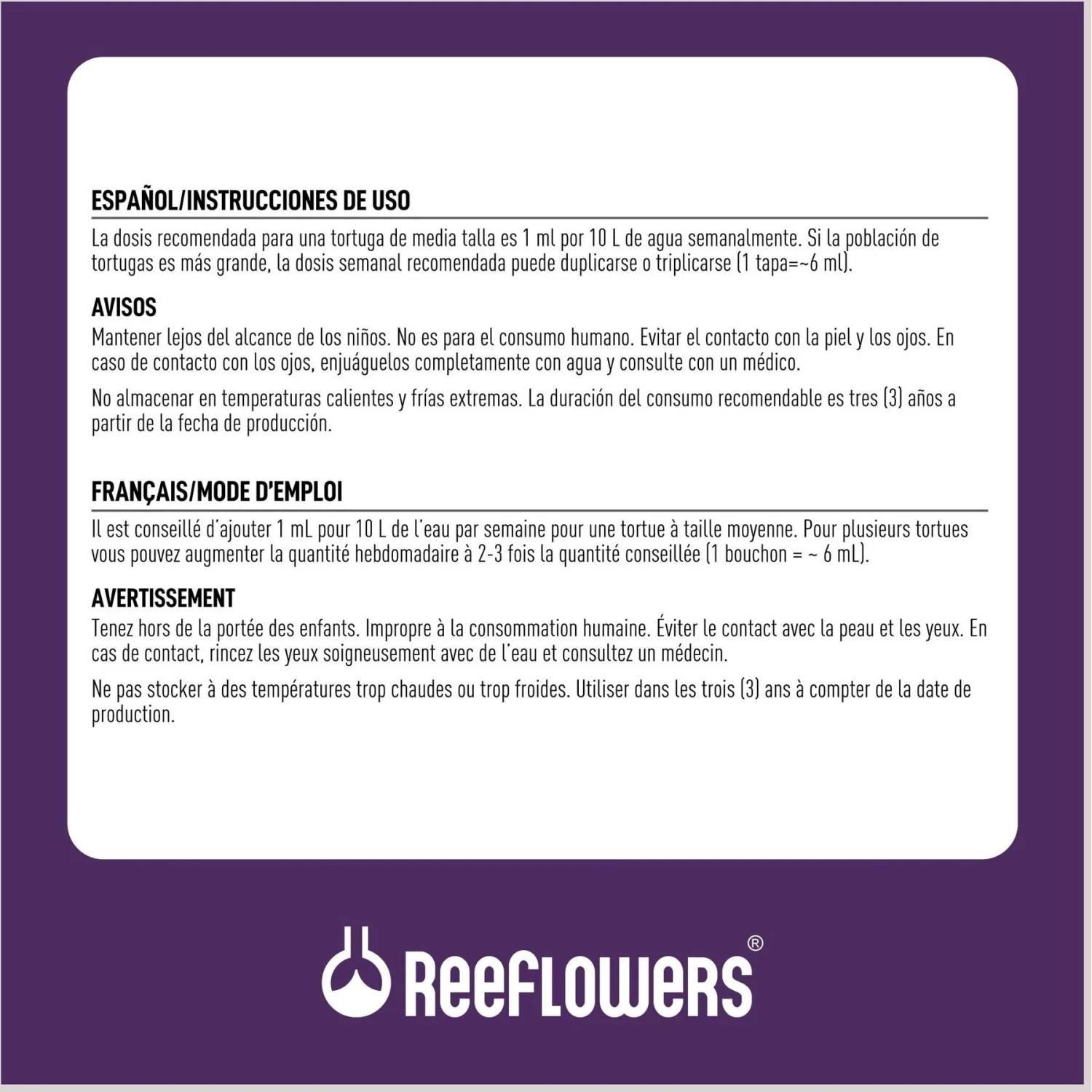 Reeflowers Turtle NoTox Effective Fish Aquarium Water Conditioner, 2.9-oz Bottle 6 Reeflowers Turtle NoTox Effective Fish Aquarium Water Conditioner, 2.9-oz Bottle - Image 4