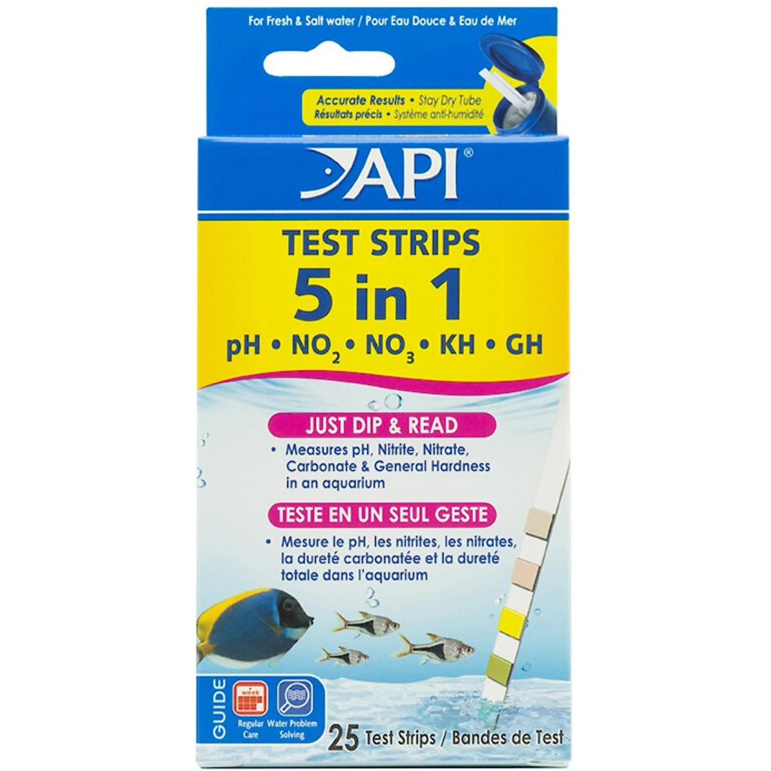 API 5 In 1 Freshwater & Saltwater Aquarium Test Strips 3 API 5 In 1 Freshwater & Saltwater Aquarium Test Strips