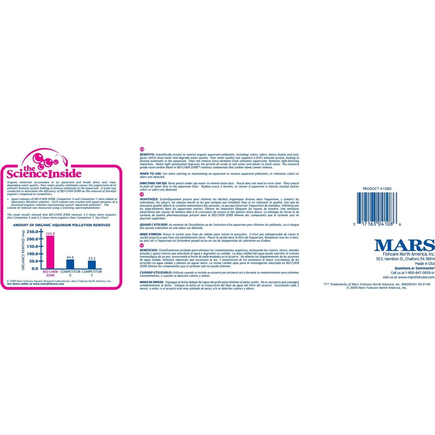 API Bio-Chem Zorb Filter Media Pouch For Crystal Clear Aquarium Water 4 API Bio-Chem Zorb Filter Media Pouch For Crystal Clear Aquarium Water - Image 2