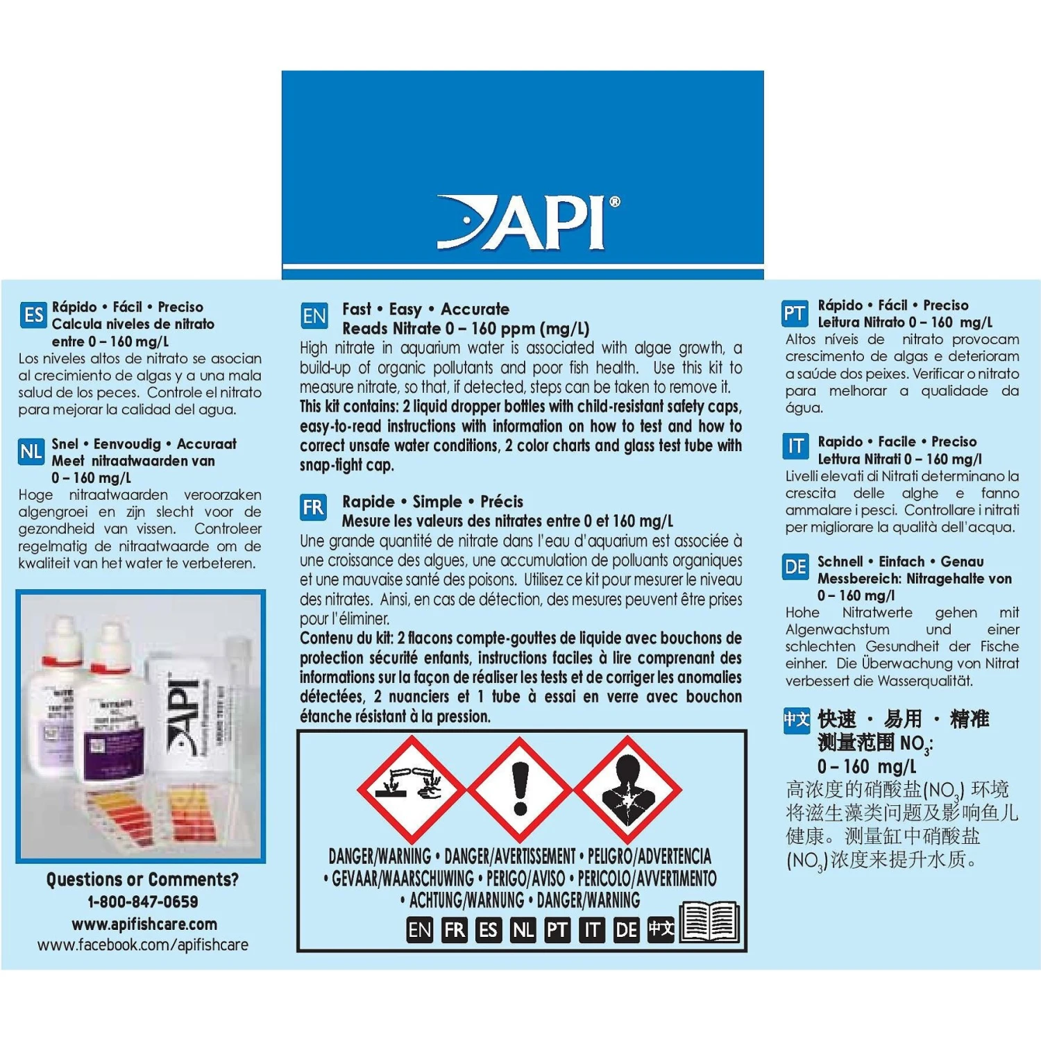 API Nitrate NO3 Freshwater & Saltwater Aquarium Test Kit 4 API Nitrate NO3 Freshwater & Saltwater Aquarium Test Kit - Image 2