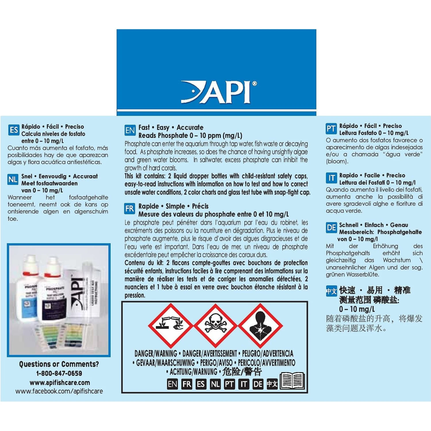 API Phosphate PO4 Freshwater & Saltwater Aquarium Test Kit 4 API Phosphate PO4 Freshwater & Saltwater Aquarium Test Kit - Image 2