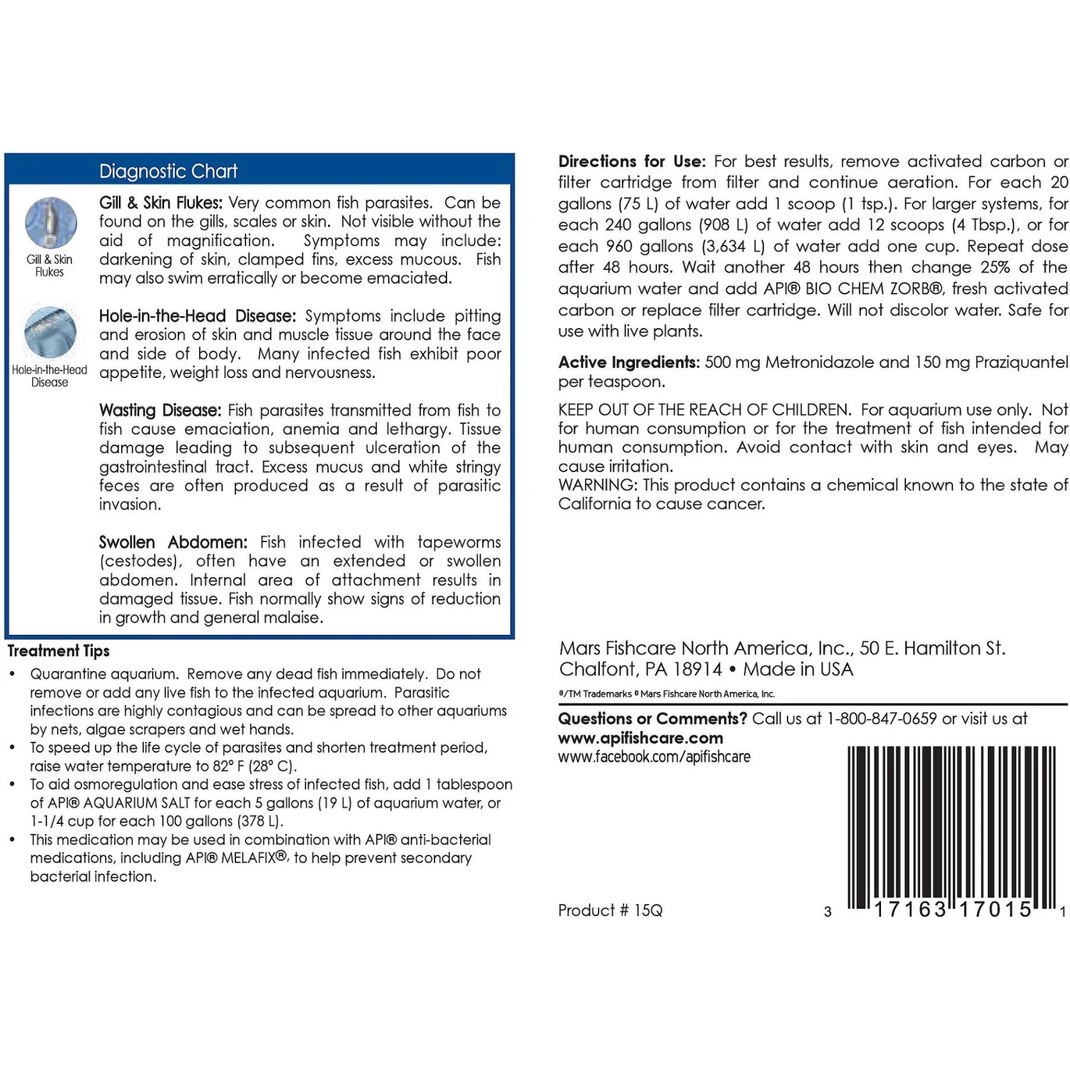 API General Cure Freshwater & Saltwater Aquarium Parasitic Fish Disease Treatment 5 API General Cure Freshwater & Saltwater Aquarium Parasitic Fish Disease Treatment - Image 3