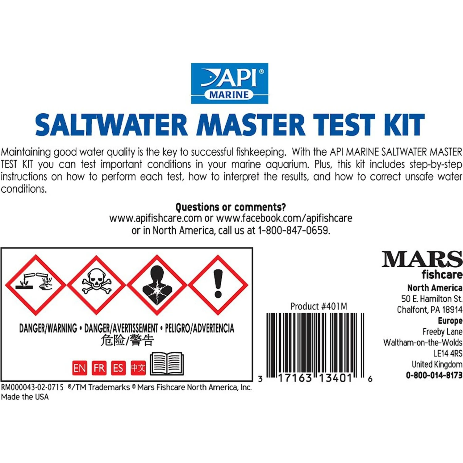 API Saltwater Aquarium Master Test Kit 4 API Saltwater Aquarium Master Test Kit - Image 2