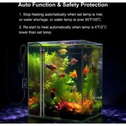 LvLrister Titanium Thermostat With Intelligent LED Display Submersible Aquarium Heater, 12.8-in, 200-watt -Fish Products 967166 PT2. AC SS1800 V1697716313