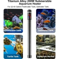LvLrister Titanium Thermostat With Intelligent LED Display Submersible Aquarium Heater, 12.8-in, 200-watt -Fish Products 967166 PT3. AC SS1800 V1697724868