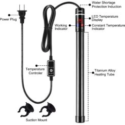 LvLrister Titanium Thermostat With Intelligent LED Display Submersible Aquarium Heater, 12.8-in, 200-watt -Fish Products 967166 PT5. AC SS1800 V1697727175