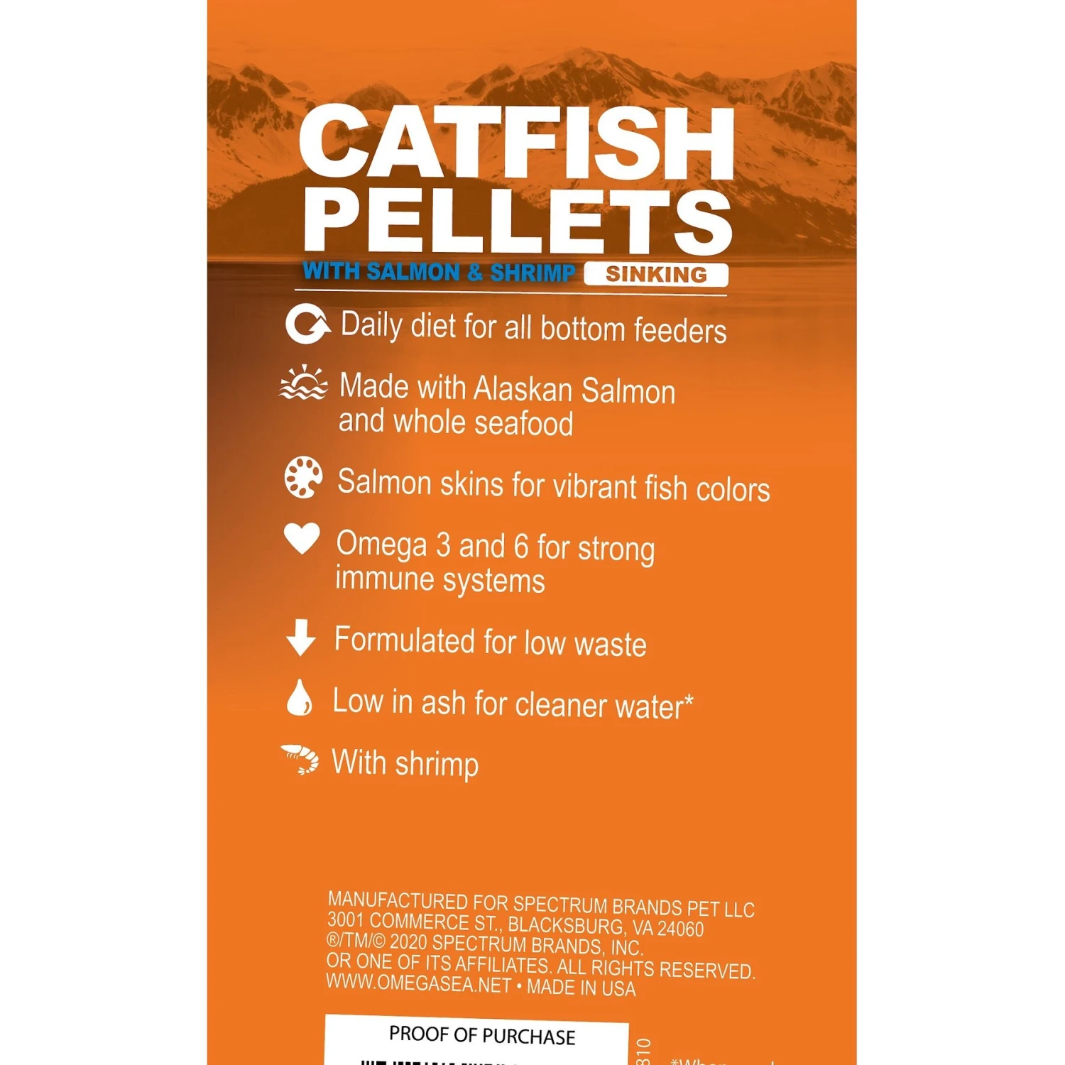 Omega One Sinking Catfish Pellets With Shrimp Freshwater & Saltwater Fish Food 5 Omega One Sinking Catfish Pellets With Shrimp Freshwater & Saltwater Fish Food - Image 3