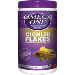 Omega One Cichlid Flakes Fish Food