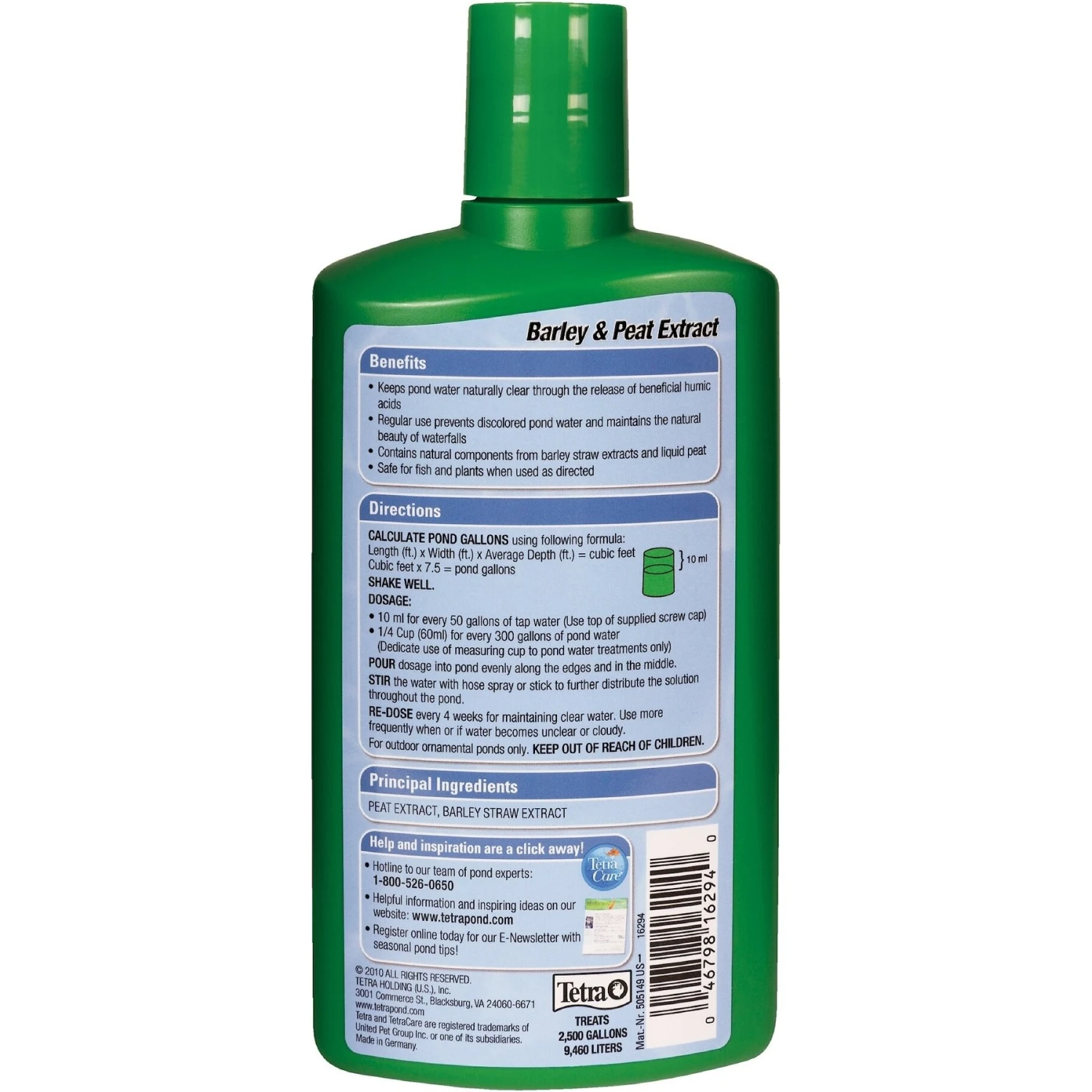 Tetra Pond Barley & Peat Extract Clear Water Treatment 4 Tetra Pond Barley & Peat Extract Clear Water Treatment - Image 2